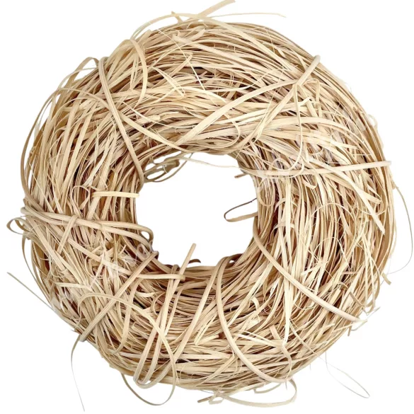 Rattan koszorú, natúr, 15 cm