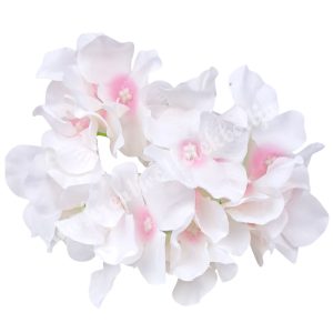 Hortenzia fej, fehér-rózsaszín, 13 cm