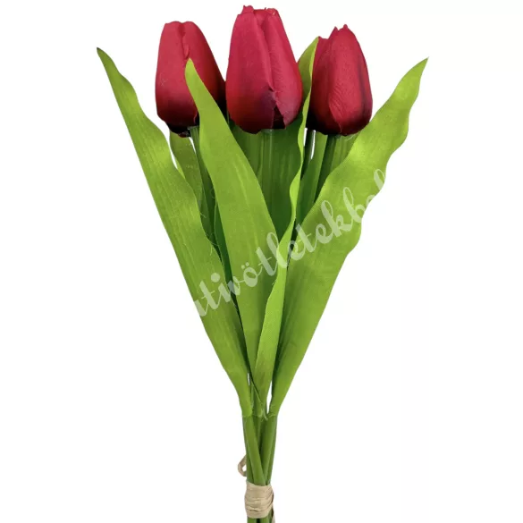 Tulipán köteg, piros, 40 cm