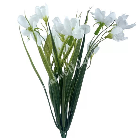 Hóvirág csokor, fehér, 34 cm