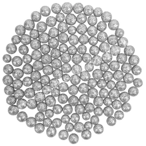 Hungarocell golyók, csillámos, ezüst, 1,5 cm, 20 gr/csomag