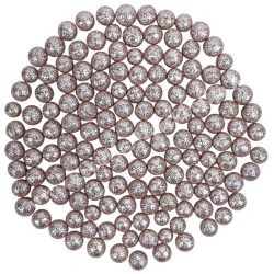   Hungarocell golyók, csillámos, rosegold, 1,5 cm, 20 gr/csomag