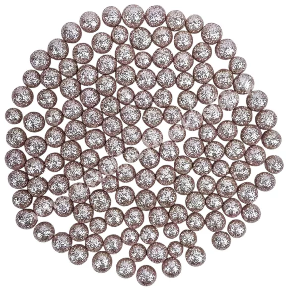 Hungarocell golyók, csillámos, rosegold, 1,5 cm, 20 gr/csomag