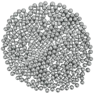 Hungarocell golyók, csillámos, ezüst, 1 cm, 15 gr/csomag