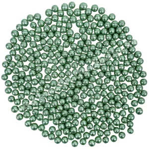 Hungarocell golyók, csillámos, mentazöld, 1 cm, 15 gr/csomag