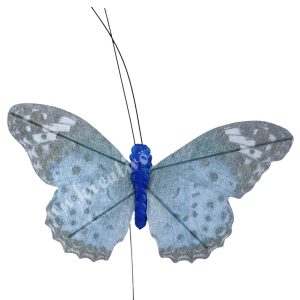 Betűzős pillangó, kék, 9,5x7 cm