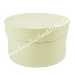 Kerek kalapdoboz, vanília, 22x13 cm