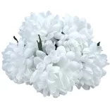 Krizantém csokor, fehér, 39 cm