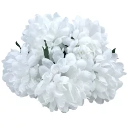 Krizantém csokor, fehér, 39 cm