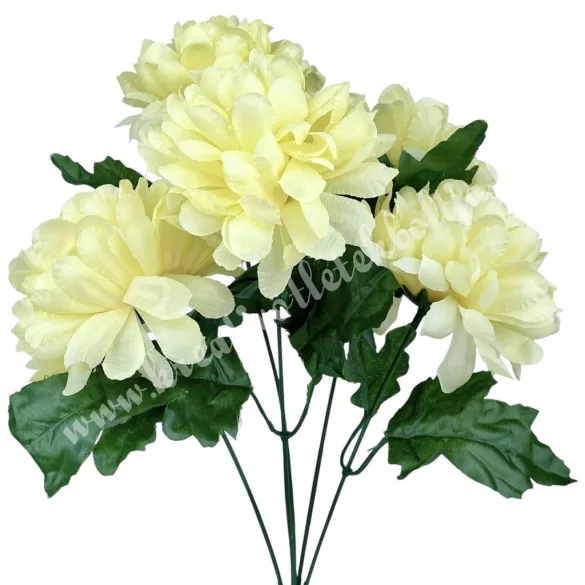 Krizantém csokor, vanília, 39 cm
