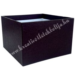Papírdoboz, négyzet, sötétbarna, 15x10 cm