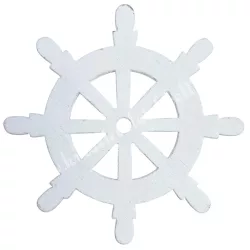 Fadekor, hajókormány, fehér, 5 cm