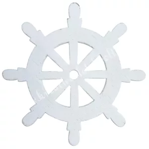 Fadekor, hajókormány, fehér, 5 cm
