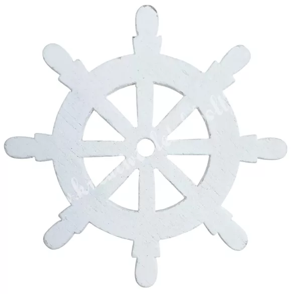 Fadekor, hajókormány, fehér, 5 cm