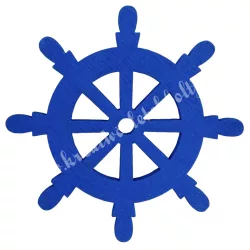 Fadekor, hajókormány, kék, 5 cm