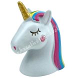 Polyresin unikornisfej, 4,5x6 cm