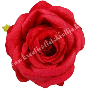 Rózsa virágfej, piros, 8 cm