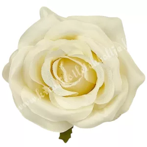 Rózsa virágfej, krém, 8 cm