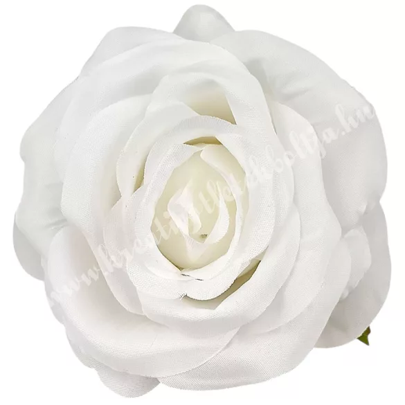 Rózsa virágfej, fehér, 8 cm