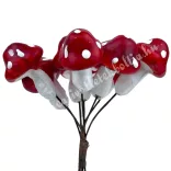 Betűzős piros gomba, 2,5x3,5 cm, 8 db/csomag