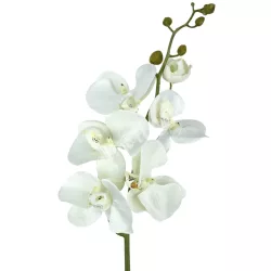 Szatén orchidea ág, törtfehér, 90 cm