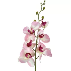 Szatén orchidea ág, cirmos rózsaszín, 90 cm