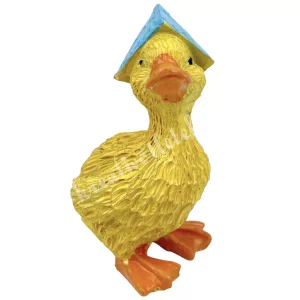 Polyresin kacsa, sárga, 4x5,5 cm