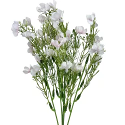 Apró virágos csokor, púder rózsaszín, 34 cm