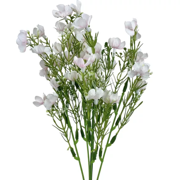 Apró virágos csokor, púder rózsaszín, 34 cm