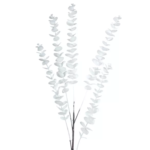 Eukaliptusz ág, fehér, 100 cm