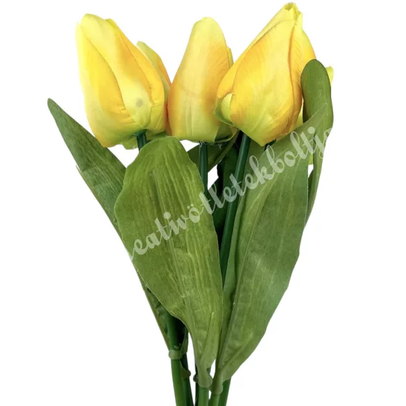 Tulipán köteg, sárga, 35 cm