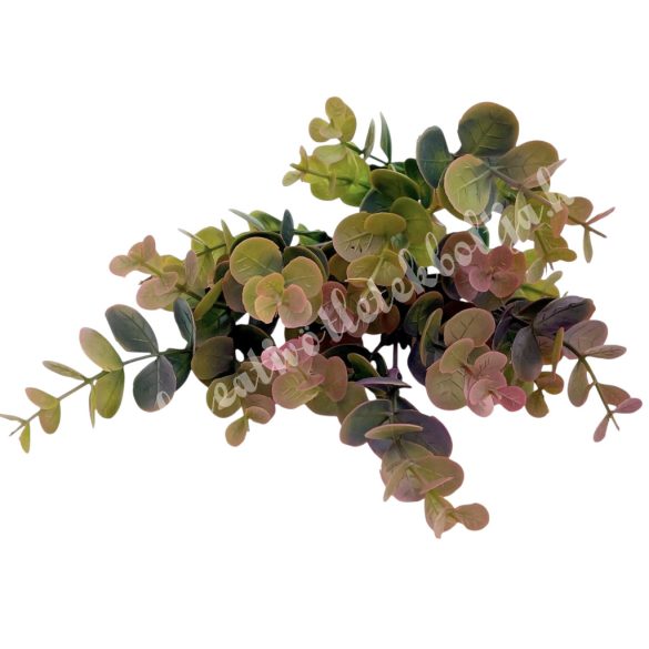 Eukaliptusz csokor, zöld-rózsaszín, 32 cm