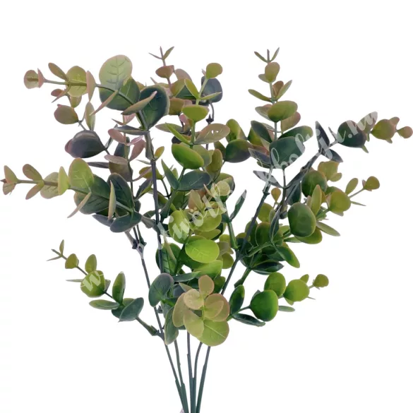 Eukaliptusz csokor, zöld-rózsaszín, 32 cm