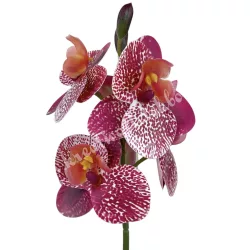 Real touch orchidea ág, fukszia, 43 cm