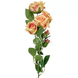 Selyem rózsaszál, narancssárga, 60 cm