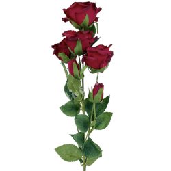 Selyem rózsaszál, vörös, 60 cm