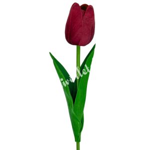 Gumi tulipán, burgundi, 33 cm
