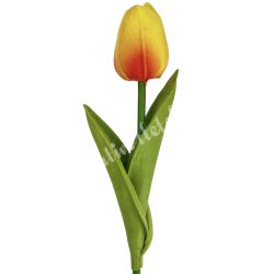 Gumi tulipán, cirmos sárga, 33 cm
