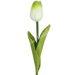 Gumi tulipán, cirmos zöld, 33 cm