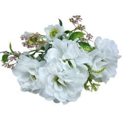 Dália csokor, fehér, 31 cm