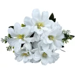 Dália csokor, fehér, 29 cm