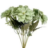 Dália csokor, zöld, 29 cm