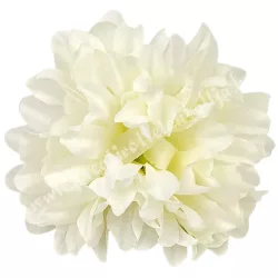 Krizantém fej, törtfehér, 13 cm