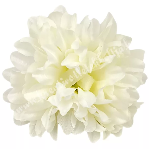 Krizantém fej, törtfehér, 13 cm