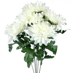 Krizantém csokor, krém, 53 cm