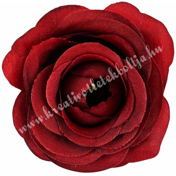 Rózsa virágfej, bordó, 5 cm