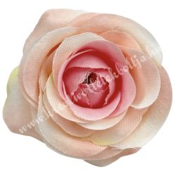 Rózsa virágfej, krém-rózsaszín, 5 cm