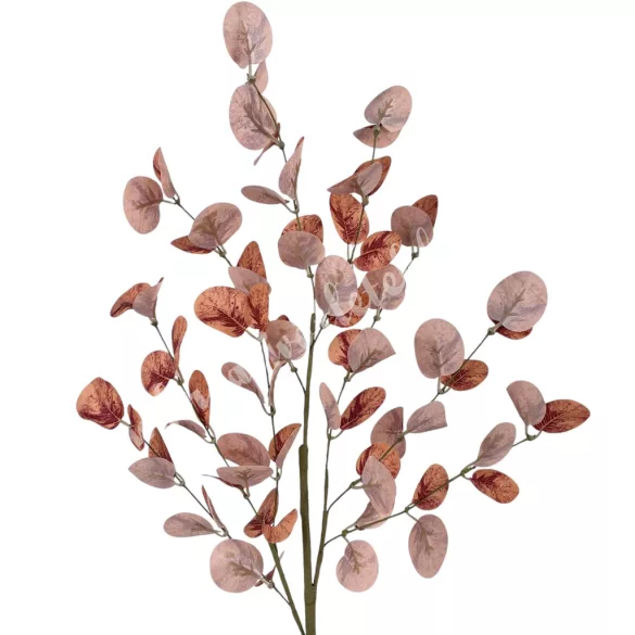 Eukaliptusz ág, terrakotta-bordó, 70 cm