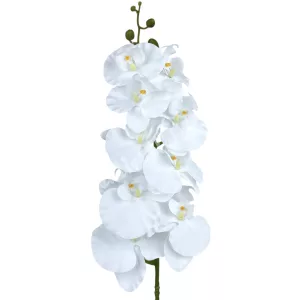 Real touch orchidea ág, fehér, 96 cm