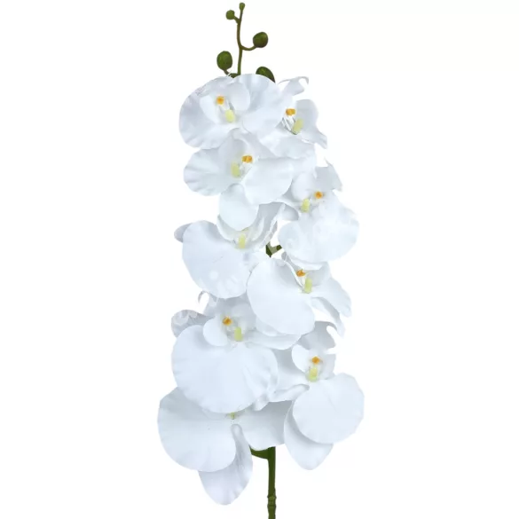 Real touch orchidea ág, fehér, 96 cm